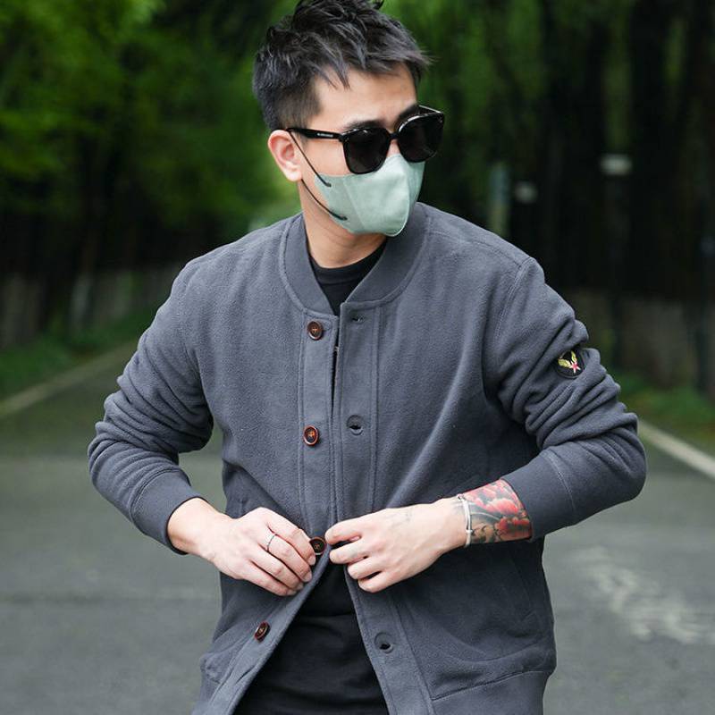 Men's retro double-sided polar fleece jacket, view 2 - MRSLM