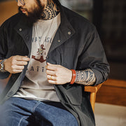 men's vintage dark gray waterproof jacket, view 6 - MRSLM