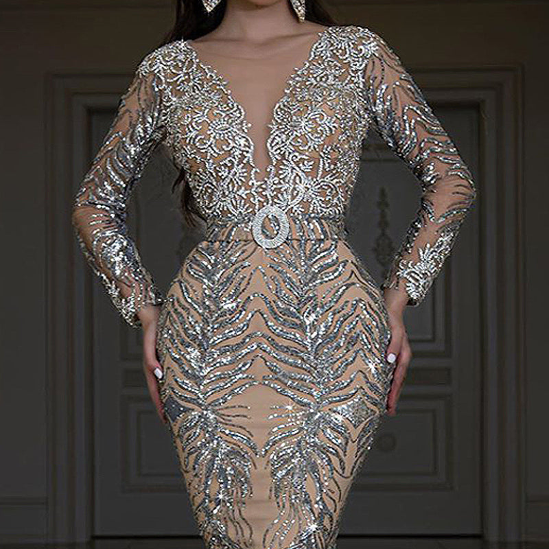 Women's bronzing dress with zipper, view 2 - MRSLM