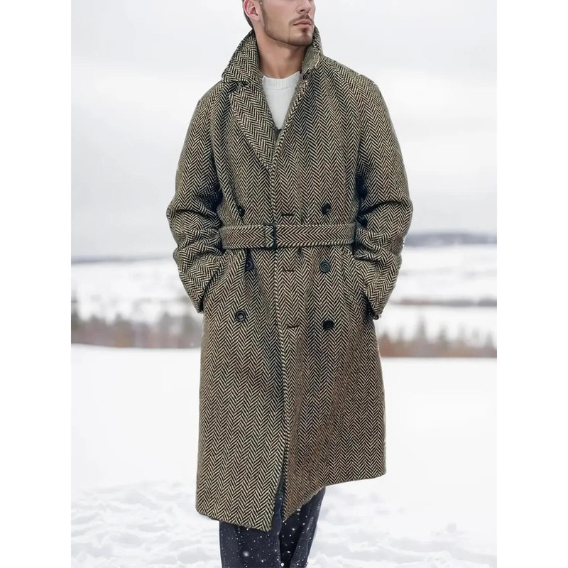men's woolen long coat, view 2 - MRSLM