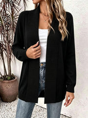 Women's shawl collar long knit cardigan, view 6 - MRSLM