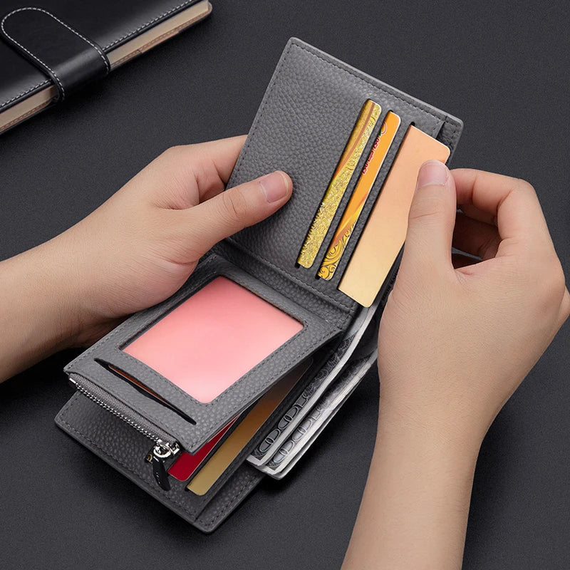 men's PU leather business wallet, view 5 - MRSLM