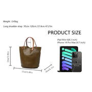 Retro vegetable tanned leather handbag, view 9 - MRSLM
