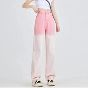 pink gradient wide leg jeans - MRSLM