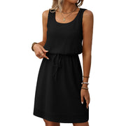 square collar vest dress with lining, view 7 - MRSLM