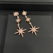 sterling silver star pendant earrings, view 5 - MRSLM