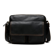 Men's leather shoulder messenger bag, view 5 - MRSLM