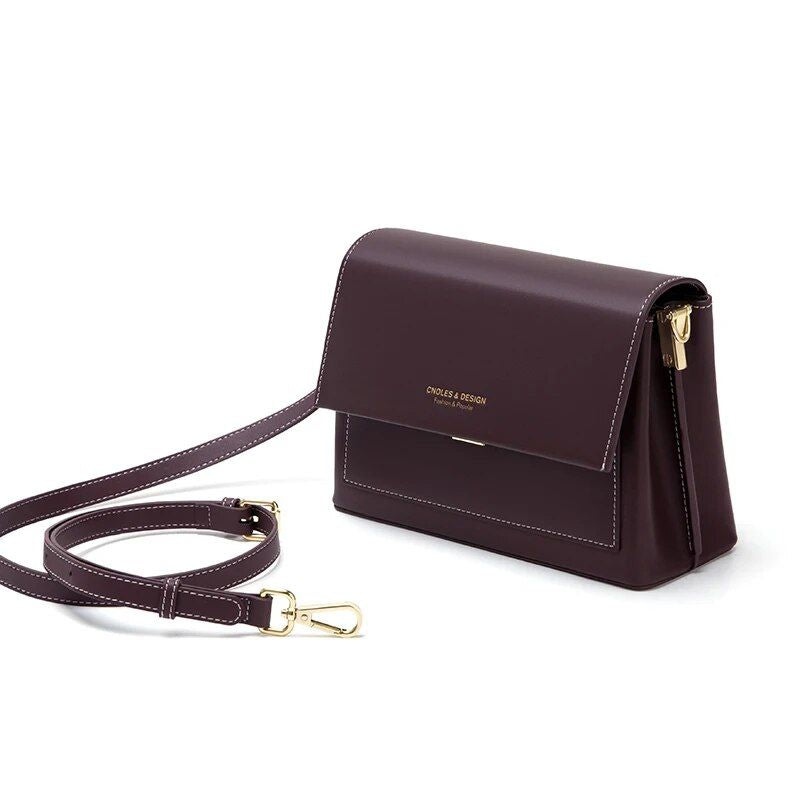 small split leather crossbody bag, view 6 - MRSLM