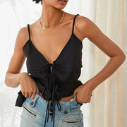 v-neck tie-up camisole, view 2 - MRSLM