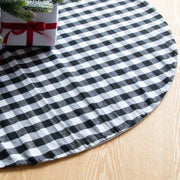 black and white plaid christmas tree skirt, view 5 - MRSLM