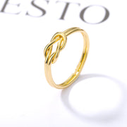 stainless steel gold twist ring, view 8 - MRSLM