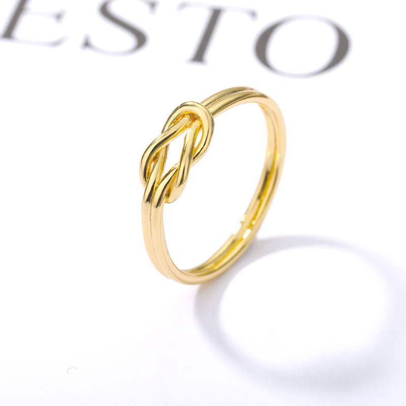 stainless steel gold twist ring, view 8 - MRSLM