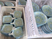 bohemian ceramic plates and bowls set, view 9 - MRSLM