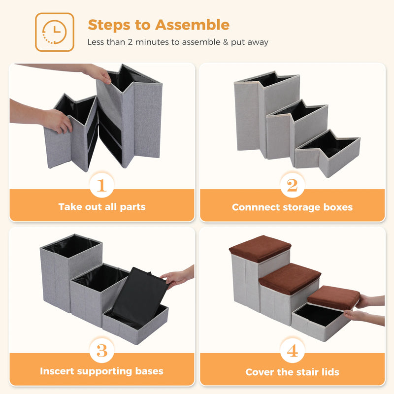 foldable 2-in-1 pet stairs, view 10 - MRSLM