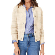 women's knitted cardigan sweater coat, view 3 - MRSLM