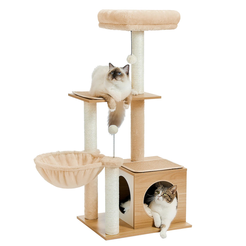 Modern cat tree tower, view 2 - MRSLM