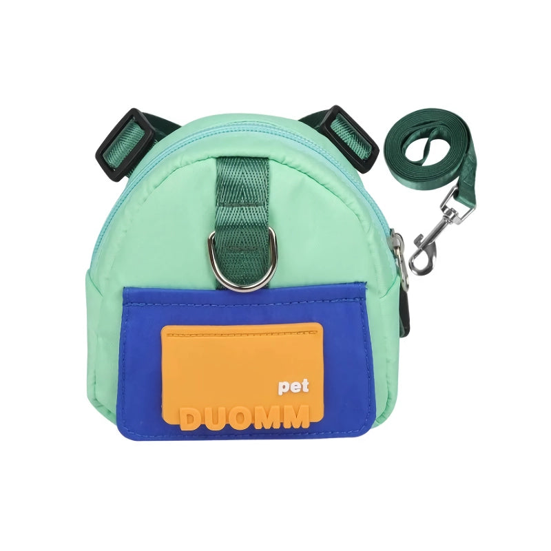 waterproof dog backpack with harness and collar, view 5 - MRSLM