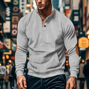 Men's corduroy stand collar sweater, view 8 - MRSLM