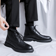 men's brogue leather ankle boots, view 8 - MRSLM