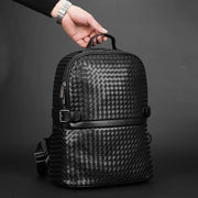 braided men's leather backpack - MRSLM