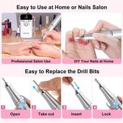 45000rpm rechargeable electric nail drill, view 9 - MRSLM
