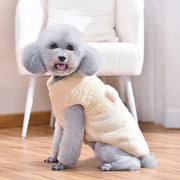 cozy fleece bear dog jacket, view 5 - MRSLM