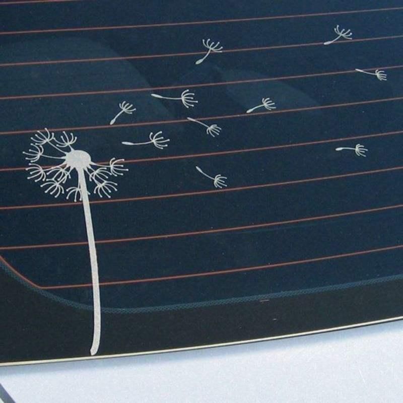 Reflective dandelion vinyl car decal - MRSLM