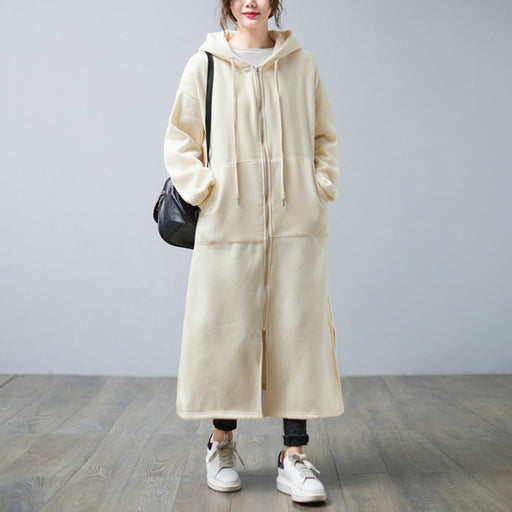 women's plus size fleece hooded zip coat - MRSLM