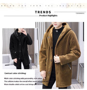 double-sided hooded fleece coat, view 10 - MRSLM