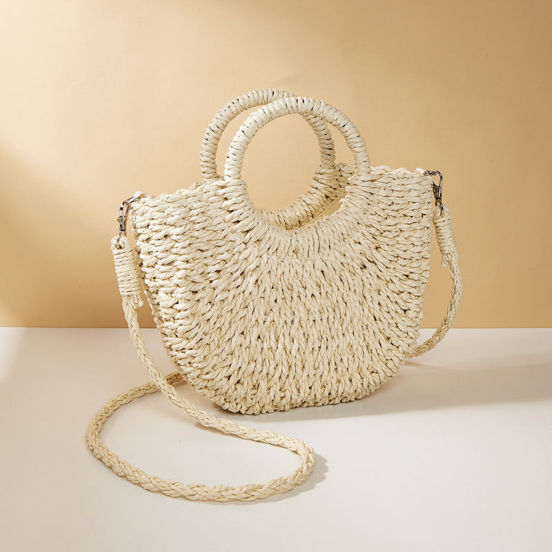 straw crossbody bag, view 10 - MRSLM