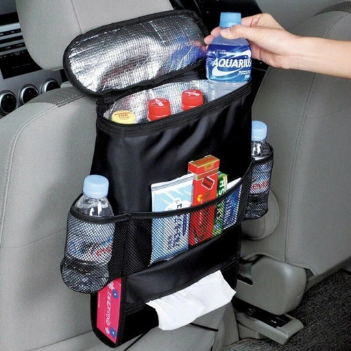 car back seat multi-pocket organizer with tissue box holder - MRSLM