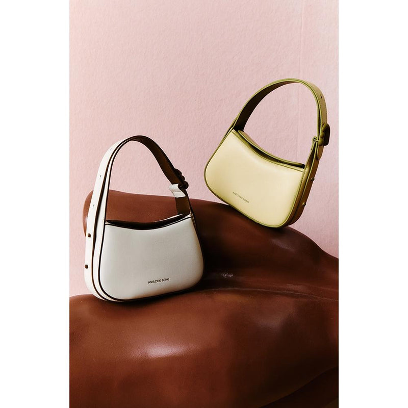 Small vintage leather hobo bag, view 7 - MRSLM