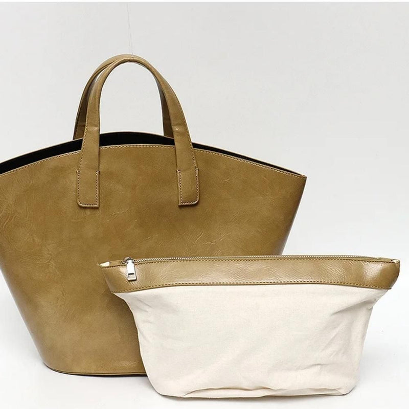 vegan leather tote bag, view 6 - MRSLM