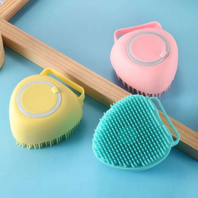 silicone pet bath brush, view 5 - MRSLM
