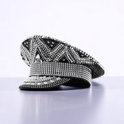 black paillette flat top party hat - MRSLM