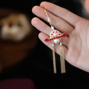 pearl shell bead single earring, view 2 - MRSLM