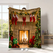 Christmas digital-print throw blanket, view 20 - MRSLM