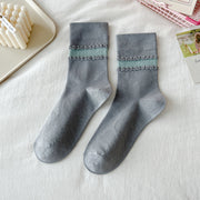 women's mid-tube cotton socks, view 3 - MRSLM