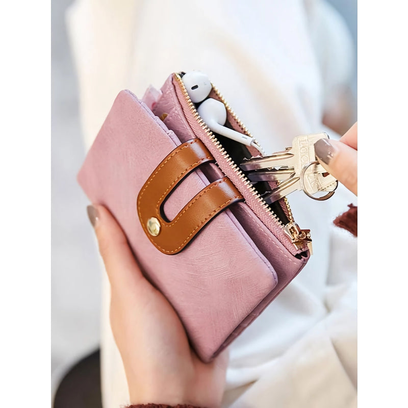 pu leather short wallet, view 10 - MRSLM