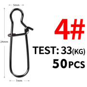 stainless steel fishing swivel snap connectors, view 3 - MRSLM