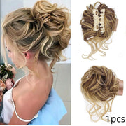 womens messy curly hair bun, view 2 - MRSLM