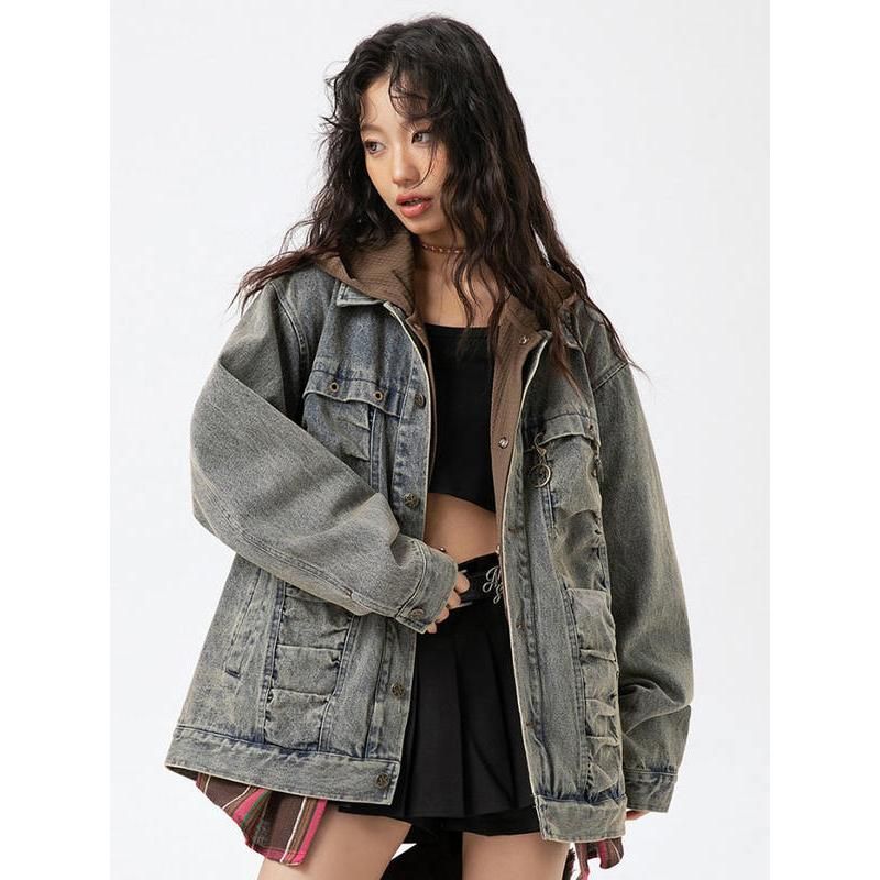 women's denim coat, view 2 - MRSLM
