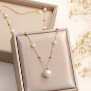 starry sky gold color necklace, view 3 - MRSLM