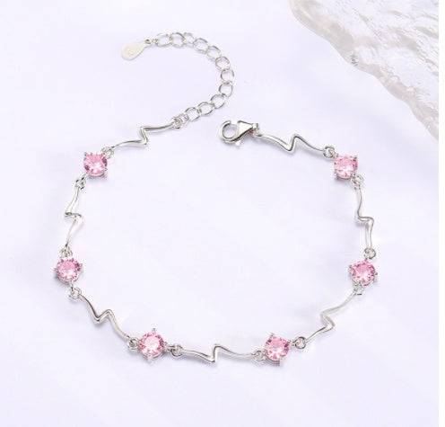 blue crystal lightning bracelet, view 2 - MRSLM