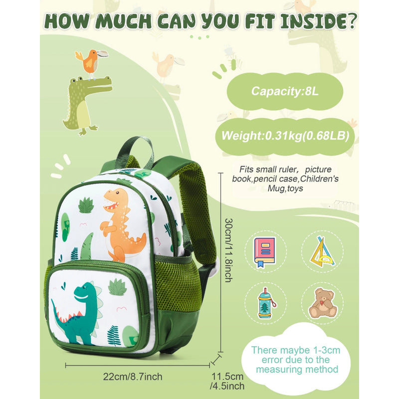 cute dinosaur backpack, view 5 - MRSLM