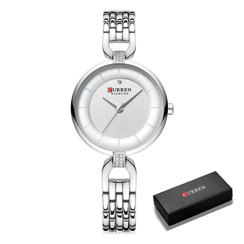 women's rhinestone stainless steel bracelet watch, view 5 - MRSLM