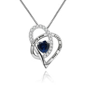 birthstone silver pendant necklace, view 9 - MRSLM