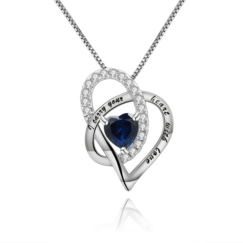 birthstone silver pendant necklace, view 9 - MRSLM