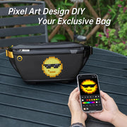 pixel art sling bag with Bluetooth speaker, view 4 - MRSLM