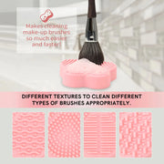 Silicone makeup brush cleaner with sponge, view 3 - MRSLM